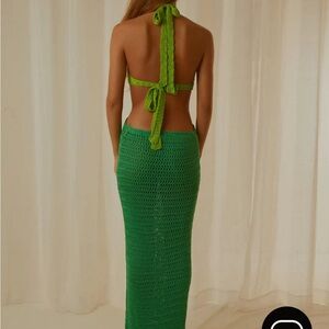 Peppermayo green crochet dress size M-L
